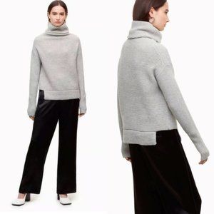 ARITZIA BABATON Mike Wool/Cashmere Blend Ribbed Knit Turtleneck Sweater